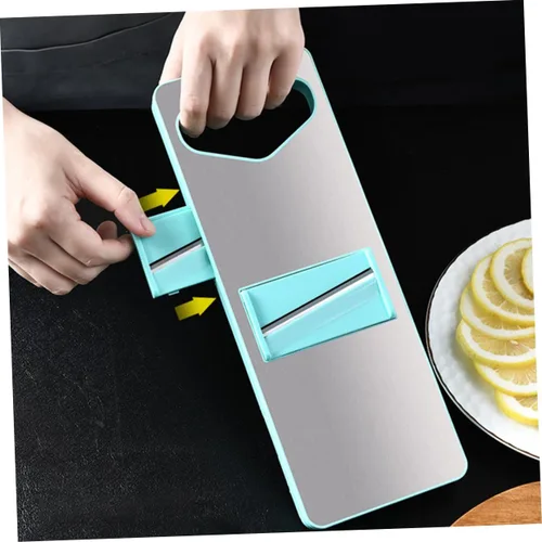 Vista 4 de 1 juego multifuncional rebanador de verduras y rallador con caja de almacenamiento, herramienta de cocina para zanahorias, pepinos y más sin diseño