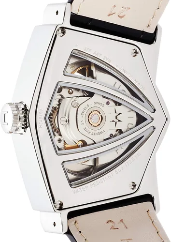 Vista 2 de Hamilton Reloj de hombre con forma de escudo automático de corazón abierto Ventura H24515732, Negro