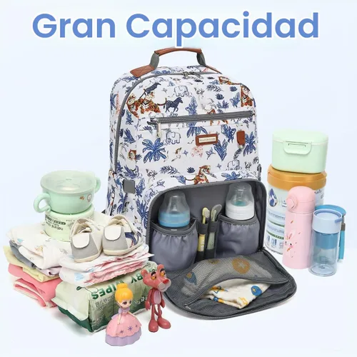 Vista 6 de BILLITON MSHI Mochila Bolsa para Pañales (Gris), Moderno