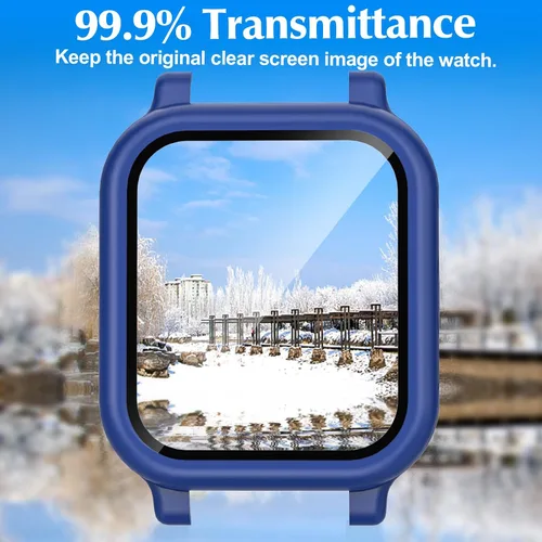 Vista 6 de Paquete de 3 fundas protectoras compatibles con Gabb Watch 3/3e - Cubierta rígida de policarbonato con protector de pantalla de vidrio templado