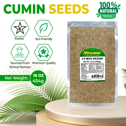 Vista 2 de Semillas de comino enteras – Grado premium, sabor audaz y terroso Ideal para cocinar, curry, condimentos y mezclas de especias 1 libra por Nirwana