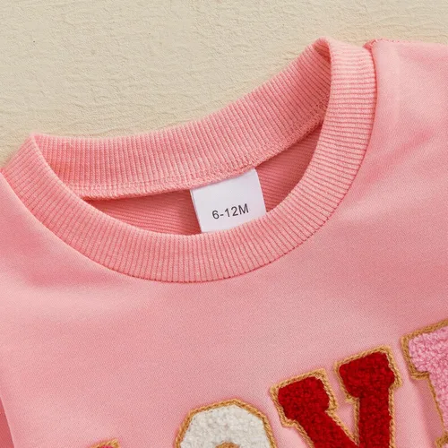 Vista 22 de Gueuusu Conjunto de ropa de manga larga para bebé niña con texto en inglés "My 1st Christmas", sudadera de manga larga con pantalones acanalados