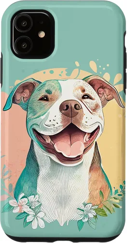 Vista 8 de Pit Bull - Carcasa para iPhone 17, diseño artístico de Pitbull para mujer