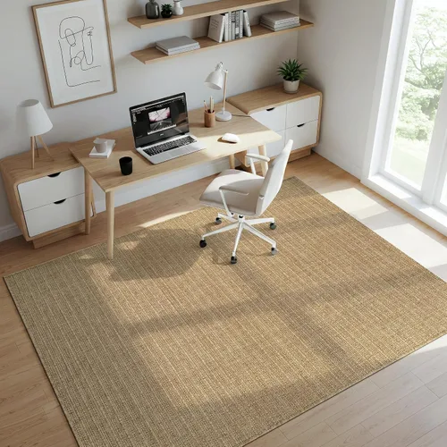 Vista 42 de Tapete de Puerta de Yute Fácil 2x3 Pies Interior Exterior Alfombras Naturales Alfombra de Fibra Sólida Alfombra de Área Tejida Boho Fácil de Limpiar