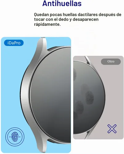 Vista 6 de iDaPro Protector de pantalla para Samsung Galaxy Watch 4 Classic de 1.654 pulgadas. 【1.654 pulgadas es tamaño de la esfera, no es protector