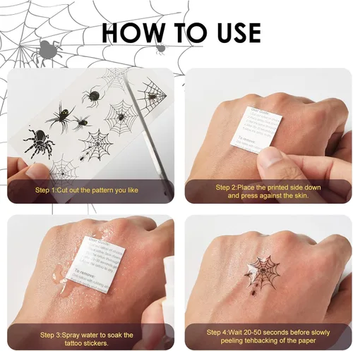 Vista 5 de Accesorios de disfraz de araña, diadema de telaraña, gargantilla negra para Halloween, cosplay, disfraz, tatuaje
