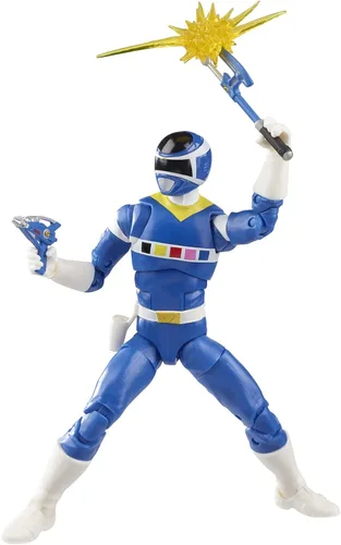 Vista 4 de Power Rangers Lightning Collection in Space Blue Ranger Vs. Silver Psycho Ranger, paquete de 2 figuras de acción coleccionables de 6 pulgadas