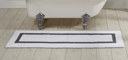 Vista 101 de Better Trends - Alfombra de baño 100% algodón reversible, altamente absorbente y lavable a máquina, suave, tapete de ducha para piso de baño