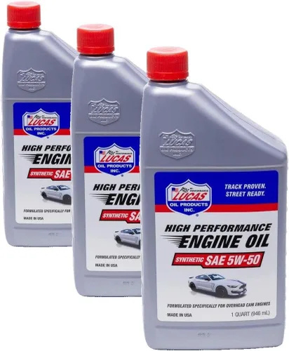 Vista 2 de Lucas Oil Aceite de motor sintético SAE 5W-50 10101 API SP - 1 cuarto de galón