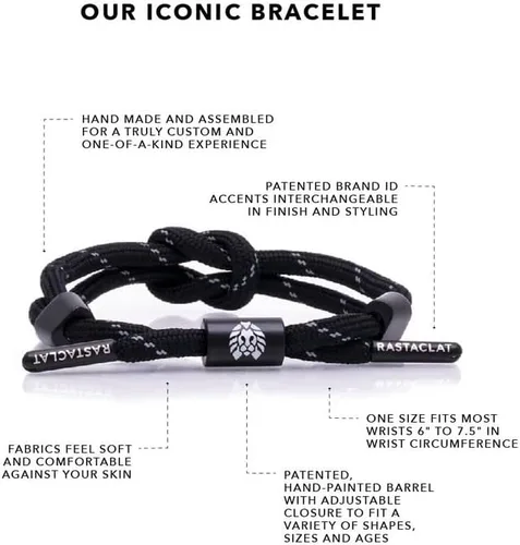 Vista 2 de Rastaclat Pulseras ajustables anudadas a mano originales para hombres de todas las edades Mujer