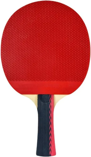 Vista 3 de Butterfly B303FL Shakehand Table Tennis Racket - China Series - Racket and Case Set with A Combination Smooth & Pips-Out Rubber - Recommended for
