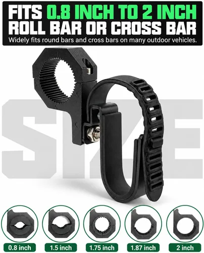 Vista 4 de SUNPIE Soporte de Rack para Herramientas de Caza para UTV - Soporte Universal de Barra Transversal para Polaris Canam Pioneer/Talon Kawasaki Arctic