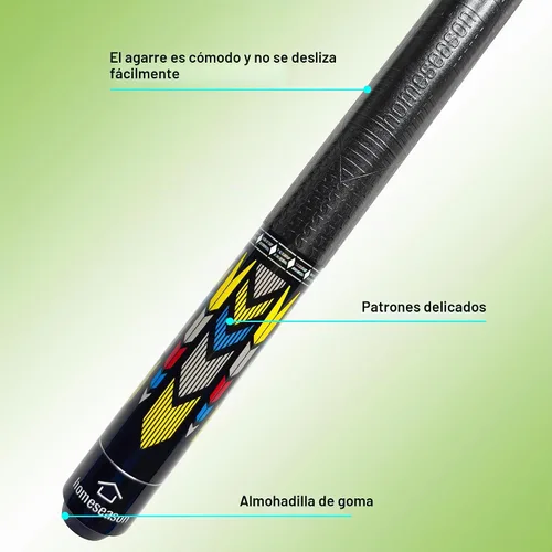 Vista 2 de HomeSeason 58" Pool Cue Stick 18oz Billiard Birch Wood 13mm Tip Cue Sticks Professional Low Deflection Pool Sticks with Cue Case