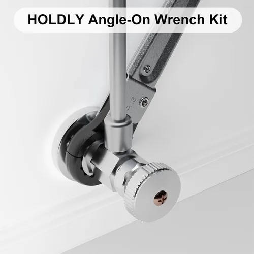 Vista 4 de Holdly Herramientas de fontanería Kit de llave de parada angular, llave ajustable, herramientas profesionales de fontanero para instalar nuevas