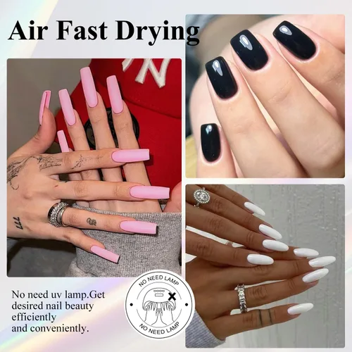 Vista 3 de Major Dijit Juego de esmalte de uñas de 12 colores de secado rápido primavera-verano, esmalte de uñas popular de color caramelo dulce, kit de arte