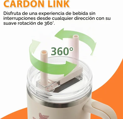 Vista 3 de DIPESI Paquete de 2 tapas de vaso de 40 onzas de repuesto para vasos Stanley Quencher, popote abatible a prueba de derrames, resistente a fugas