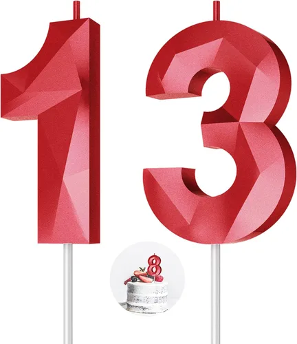 Vista 107 de Velas de cumpleaños con números (0 velas negras), forma de diamante 3D, decoración de pastel de feliz cumpleaños para niños y hombres, cumpleaños