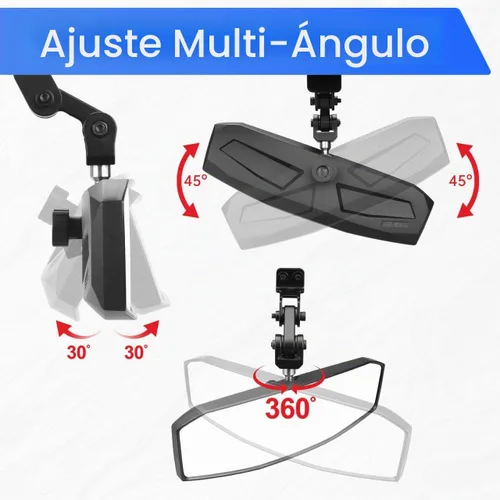 Vista 5 de SHEJISI Espejo retrovisor UTV, espejo retrovisor para Polaris Ranger compatible con Polaris Ranger 500 570 900 XP 1000XP / Crew, posición ajustable