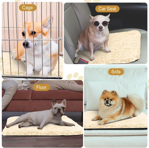 Vista 5 de Drydiet Paquete de 4 Almohadillas Autocalentadoras para Gatos Alfombrilla Térmica Lavable para Perros Sin Hogar Almohadillas Térmicas para Perreras