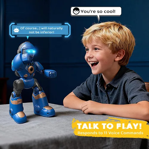Vista 4 de Juguetes Robot para Niños de 3-8: Robot de Control Remoto con Función de Habla, Programable, Grabación de Voz, Canto, Baile y Control de Gestos