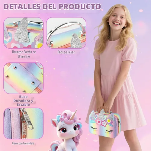 Vista 5 de Juego de esmaltes de uñas para niñas, kit de salón de esmalte de uñas de secado rápido, esmalte de uñas despegable, juguetes de regalo ideal