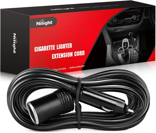 Vista 9 de Nilight Enchufe divisor para encendedor de cigarrillos de automóvil, división de 2 vías, 1 puerto a 2 puertos de corriente continua, adaptador