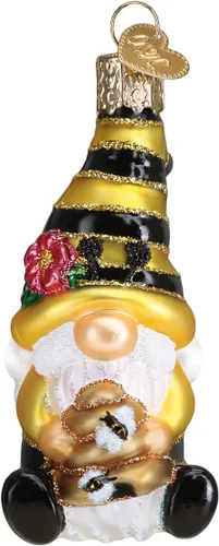 Vista 21 de Old World Christmas - Adorno de semillas de jardín con diseño de paleta, de vidrio soplado para árbol de Navidad, decoración festiva hecha a mano