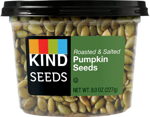 Vista 2 de KIND Semillas de calabaza tostadas y saladas, 7.0 onzas, 1