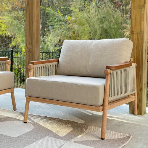 Vista 7 de Acanva Muebles al aire libre de aluminio del patio del musgo, sillón