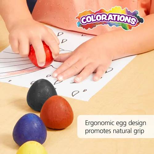 Vista 5 de Colorations Huevos de crayón gordito - Juego de 8 (artículo # CHUBEGG)