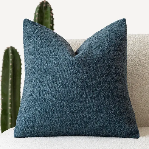 Vista 18 de Foindtower Fundas de almohada decorativas con textura de boucle, fundas de almohada sólidas, neutrales, suaves y acogedoras para silla, sofá