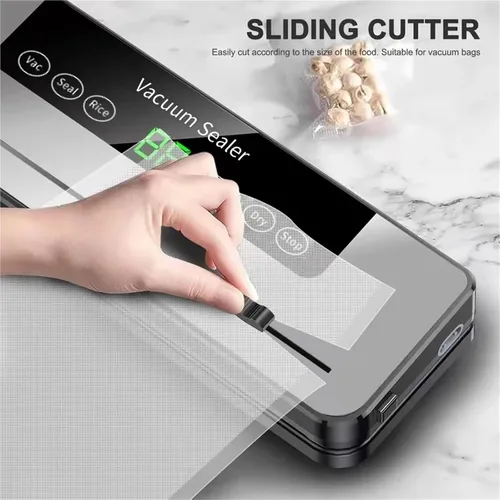 Vista 4 de Food Vacuum Sealer Machine Wet Dry With UV Kitchen Storage Sealing Machine Built-in Cutter Food Vacuum Packaging Machine(EU 30Pcs)