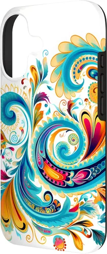 Vista 2 de Turquoise Paisley Boho Chic Case for iPhone 17