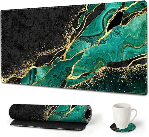 Vista 14 de ArtSo Alfombrilla de mouse grande para juegos, alfombrilla de escritorio extendida, alfombrilla de teclado XL, alfombrilla larga para mouse