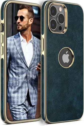 Vista 20 de LOHASIC Funda de cuero para iPhone 13 Pro, delgada de lujo para hombres y mujeres de negocios, funda de PU suave antideslizante a prueba de golpes