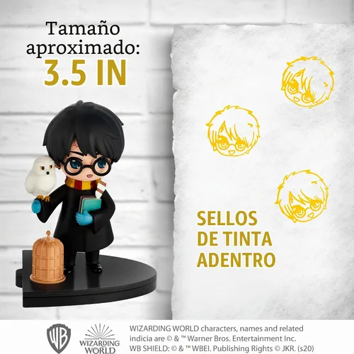 Vista 5 de P.M.I. Harry Potter - Figuras de 3.1 in con estampadores, colección premium, paquete de 2 cajas con ventana (S2)