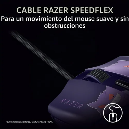 Vista 5 de Razer Cobra Gengar Edition - Mouse ligero para juegos con cable - Sensor de 8500 DPI - 2.05 oz - Interruptores ópticos de ratón de 3ª