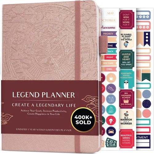 Vista 8 de Planificador Legend – planificador de vida semanal y mensual sin fecha para alcanzar tus objetivos y vivir feliz. Cuaderno organizador, diario