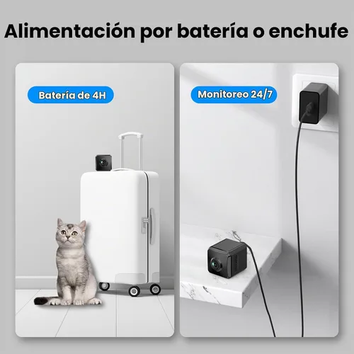 Vista 5 de VIDCASTIVE Cámara Oculta 1080P HD Mini Inalámbrica WiFi de Seguridad con Vista de Ángulo Amplio, Detección de Movimiento Humano AI
