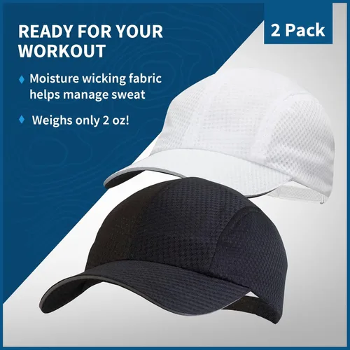 Vista 4 de TrailHeads Race Day Performance - Gorra deportiva ligera de secado rápido para hombre, talla única