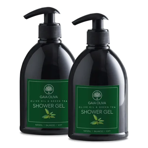 Vista 8 de GAIA Oliva Gel de ducha de aceite de oliva – Gel de ducha natural con coco, gel corporal hidratante e hidratante para mujeres y hombres, gel de baño