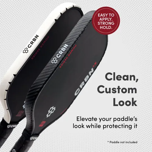 Vista 5 de CRBN Pickleball - Cinta Protectora de Borde - Cinta Protectora para Borde de Pala de Pickleball - Negra 12-14mm Paquete de 4 Cinta protectora