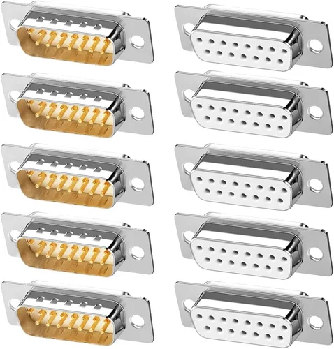 Vista 8 de 10PCS Juntas chapadas en oro DB9 RS232 D-SUB Serial Soldadura Copa