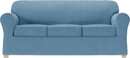 Vista 24 de Zenna Home Simply Fit - Funda elástica para sofá (1 pieza), color crudo