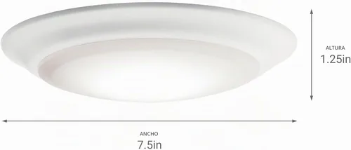 Vista 2 de Kichler Gen I - Lámpara LED empotrada de 7.5", color blanco