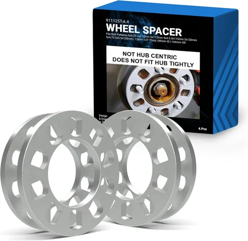 Vista 25 de Accesorios de Rueda Partes 2 Piezas Espaciadores de Rueda Fundidos a Presión 12mm 1/2" de Grosor Se Adaptan a Patrones de Pernos 5x135mm 5x139.7mm