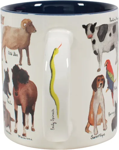 Vista 5 de The Unemployed Philosophers Guild Presidential Pets - Taza con famosos amigos peludos y emplumados de los presidentes de Estados Unidos, viene