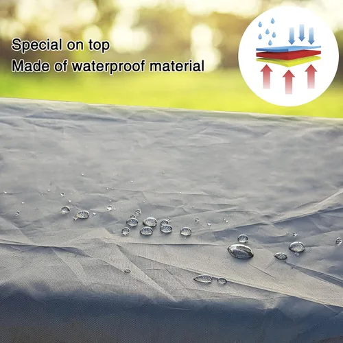 Vista 3 de Mosquitera para patio, pantalla de malla de poliéster con apertura de cremallera y techo impermeable, cortina de red rectangular