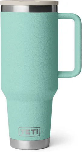 Vista 8 de YETI Rambler - Taza de viaje de 40 onzas con tapa abatible y pajilla, acero inoxidable, aislada al vacío, a prueba de fugas, apta para portavasos