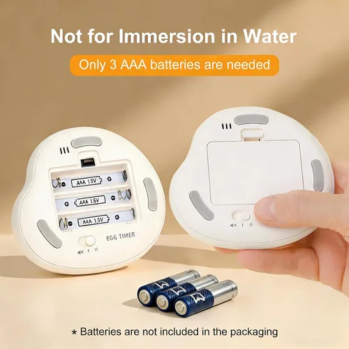 Vista 6 de QANYI Temporizador de huevos – Temporizador de cocina magnético con pantalla LED grande y botones preestablecidos (8 minutos de hervido suave), dial